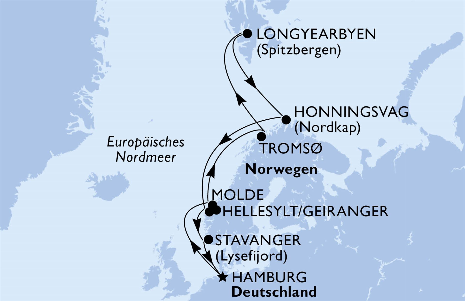 MSC Nordeuropa 14 Nächte Nordkap & Spitzbergen